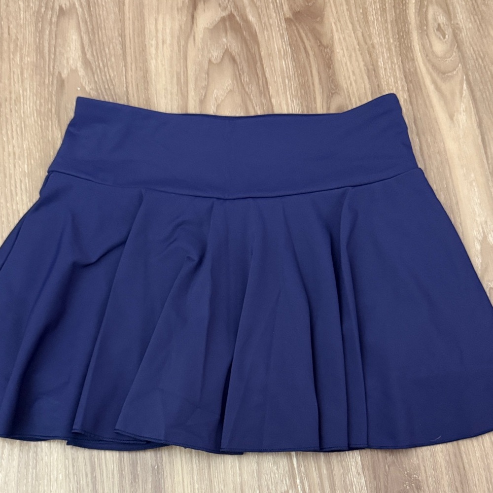 Chic Navy Blue Skater Skirt